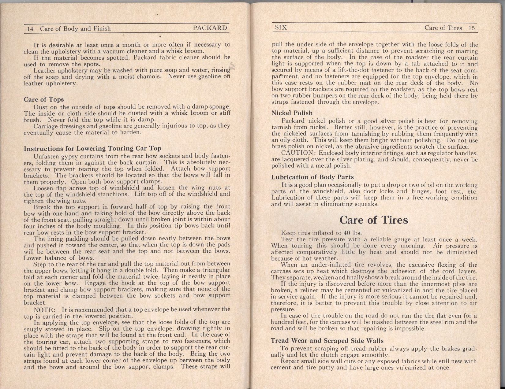 1927 Packard Six Owners Manual Page 22